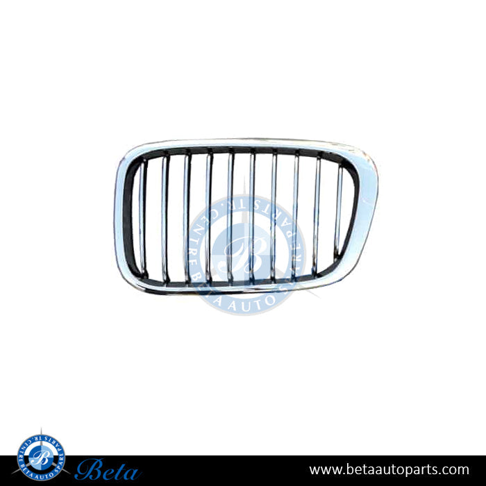Left Side Grille - Black and Chrome for BMW 3 Series E46 1998-2001 models, Part Number 51138208489 Left Side Grille - Black and Chrome for BMW 3 Series E46 1998-2001 models, Part Number 51138208489
